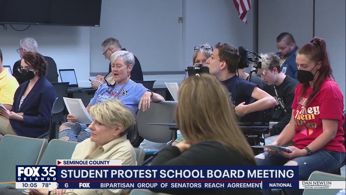 Group urging support for Pride Month disrupts school board meeting with song